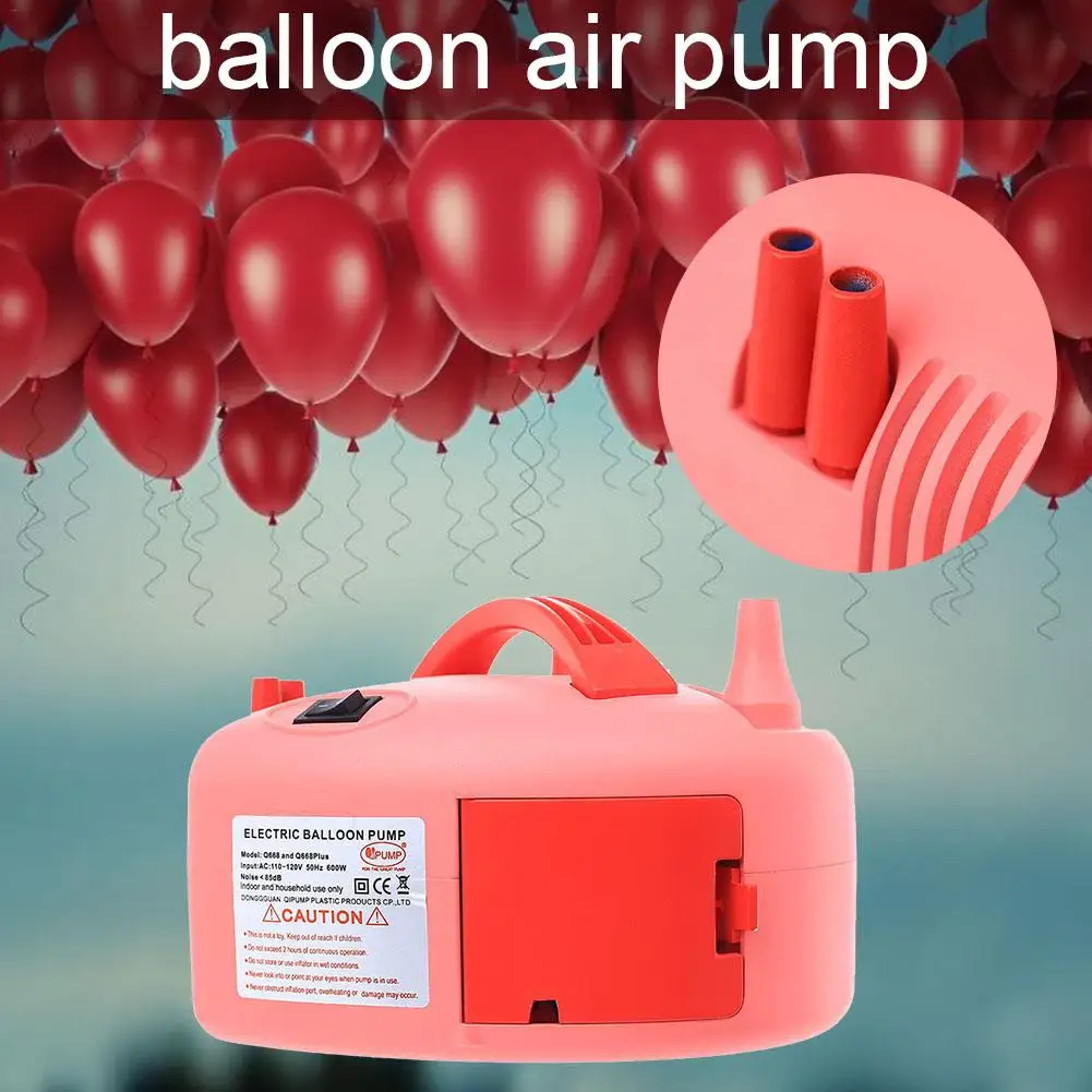 

Electric Balloon Air Pump Inflator Portable Compact Dual Nozzle Balloon Inflator Filler For Parties Festival Wedding