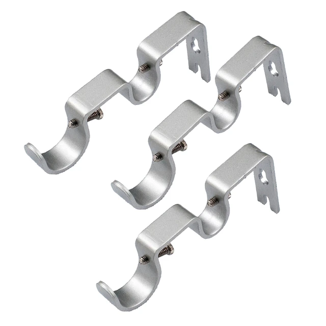 de 3 soportes de barra de cortina doble de Metal ajustable para cortinas, soporte para Barra de 1 y 5/8 pulgadas, acero resistente _ - AliExpress Mobile