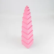 Tour rose Montessori, outils d'enseignement, jouets sensoriels, pour le développement de l'intelligence à la maternelle, à la maison 