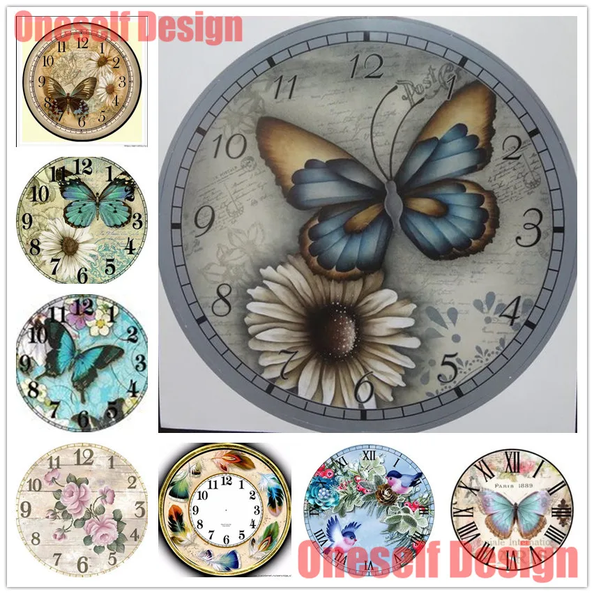 5d diamond mosaic sale clock butterfly painting full and animal embroidery wall sticker | Дом и сад