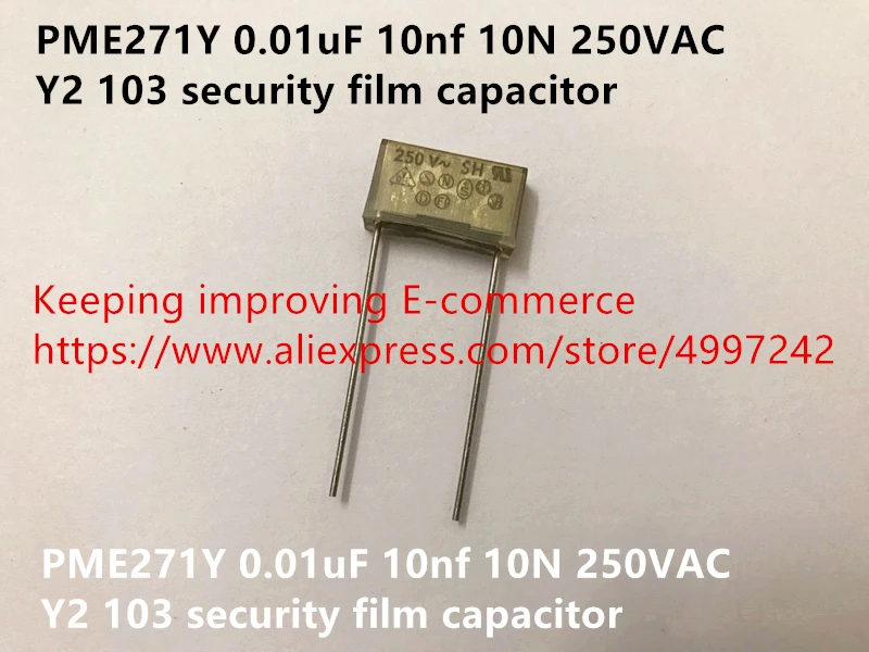 Швеция импорт PME271Y 0,01 мкФ 10nf 10N 250VAC Y2 103 пленочный конденсатор безопасности(индуктор