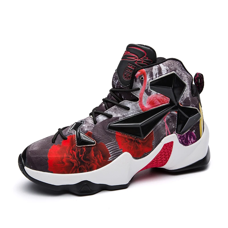 Высокое качество krampon кроссовки мужские kyrie 4 uptempo Jordan 11 обувь li ning баскетбол lebron 13 deportiva zapatos de hombre - Цвет: Черный