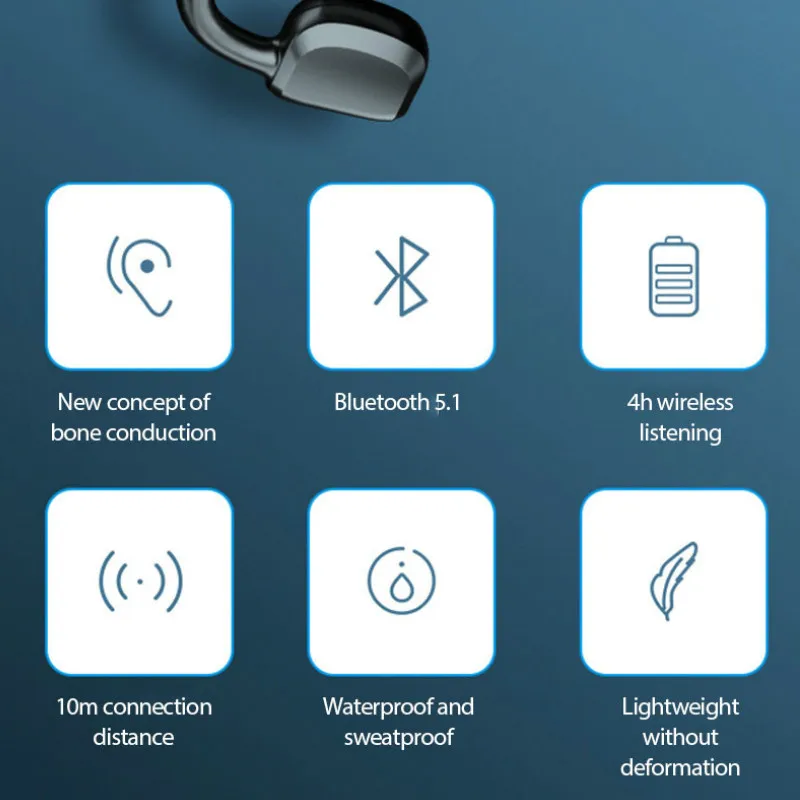 G1 Wireless Headphones Bone Conduction Earphone Bluetooth Outdoor Sport Headset with Microphone Handsfree Headsets for Xiaomi