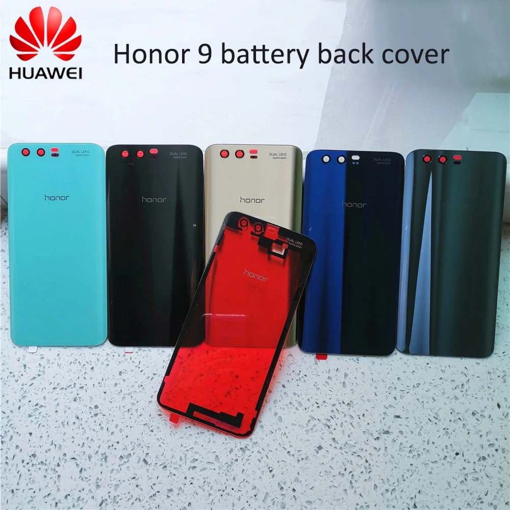 Оригинальная задняя крышка для Huawei Honor 9 стеклянный аккумулятор корпуса панель