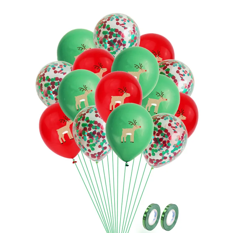 12inch Christmas Balloons Kids Room Decoration home decoration air balls christmas tree decorations Printed latex balloons