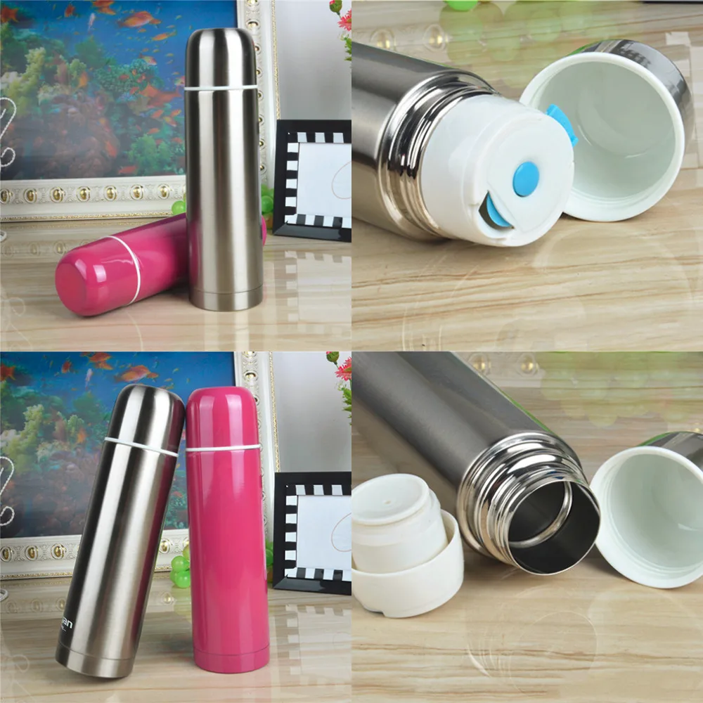 New Arrival 500ml Stainless Steel Tea Milk Water Drink Coffee Flask Vacuum Bottle Cup keep water 2