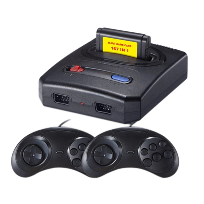FFYY-Powkiddy мини игровая консоль Ретро Классическая ТВ игровая консоль двойной контроллер бесплатно 16 бит 167 в 1 разные для sega Md G