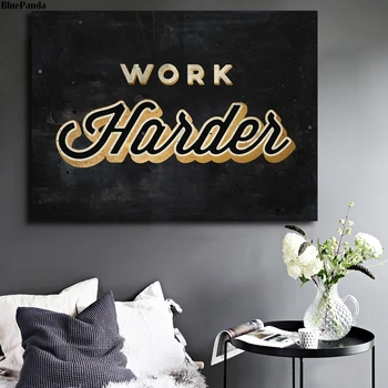 

Nobody Cares Work Harder Canvas Prints Picture Inspiration Paintings For Living Room Poster On The Wall Home Decor