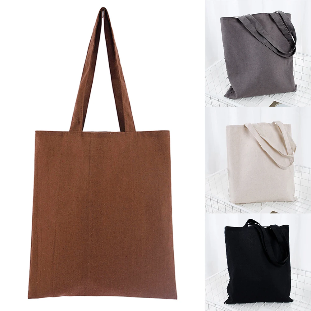 

Shoulder Bag Cotton Blend School Tote Bag Eco Freindly Soft Storage Large Capacity Multipurpose Shopping Natural