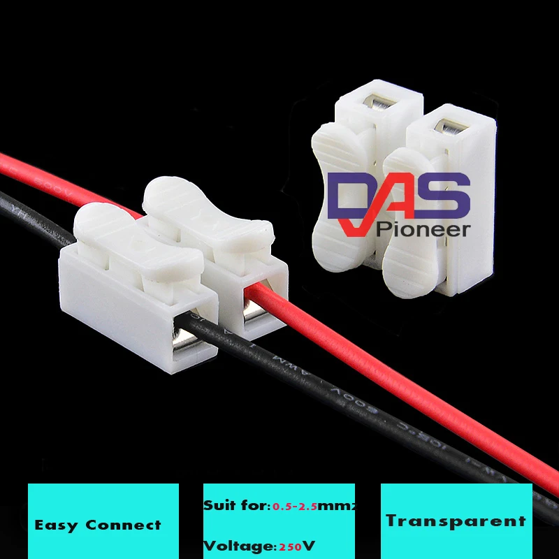 30 pcs 2Pins Durable CH2 Quick Splice Lock Terminals Wire Cable Connectors-/ 