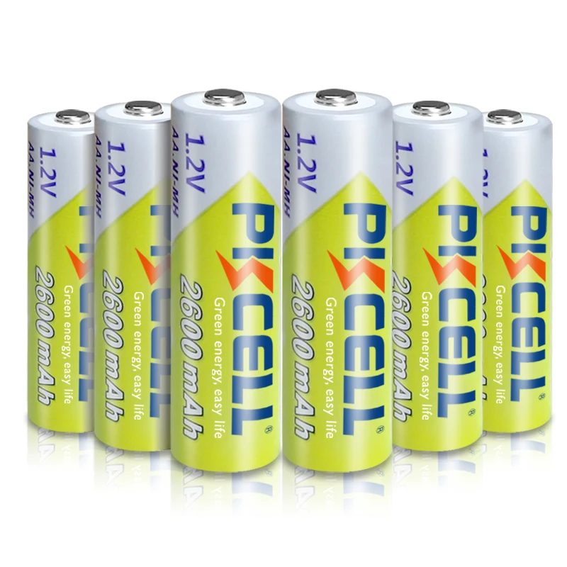6 X PKCELL батарейки AA Ni-MH 2A 1 2 V 2600mAh NIMH перезаряжаемый аккумулятор Baterias Bateria |