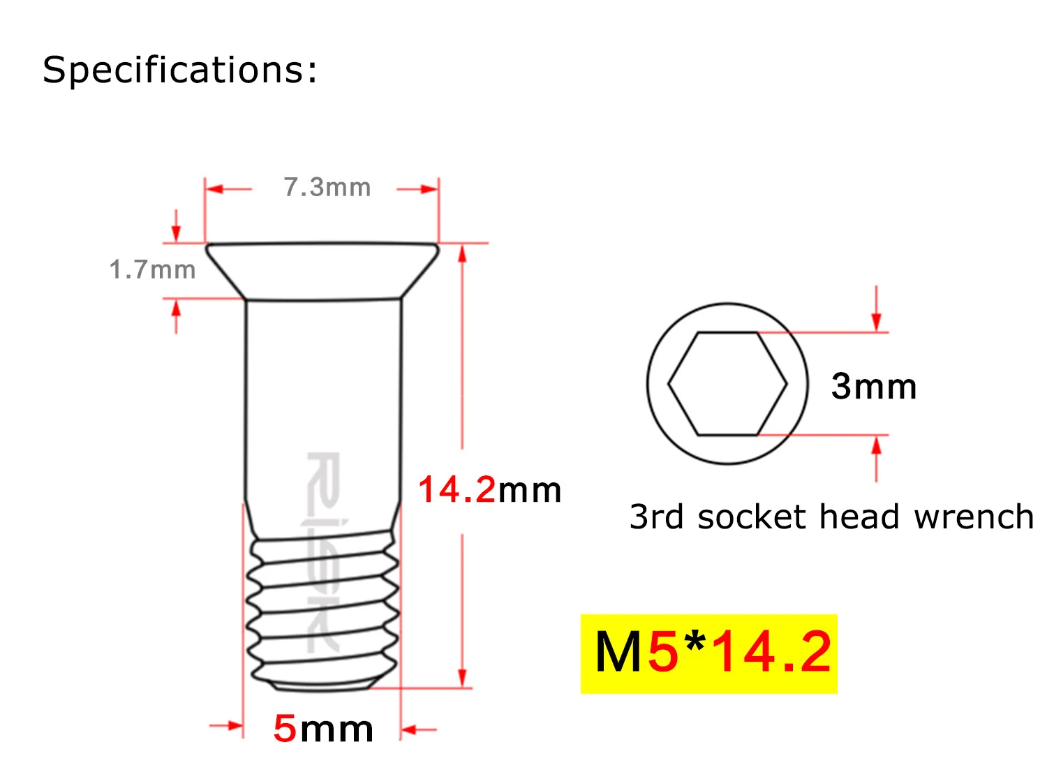 2 шт. Risk титановый сплав M5* 14,2 мм велосипедные болты Сверхлегкие MTB горный велосипед задний переключатель Jockey шкив винты велосипедные части