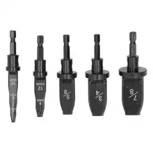 

5pcs Copper Pipe Drill Bits Durable Tube Expander Swaging Tool Handle Tube Expander Set Pipe Flaring Tool for Air Conditioners