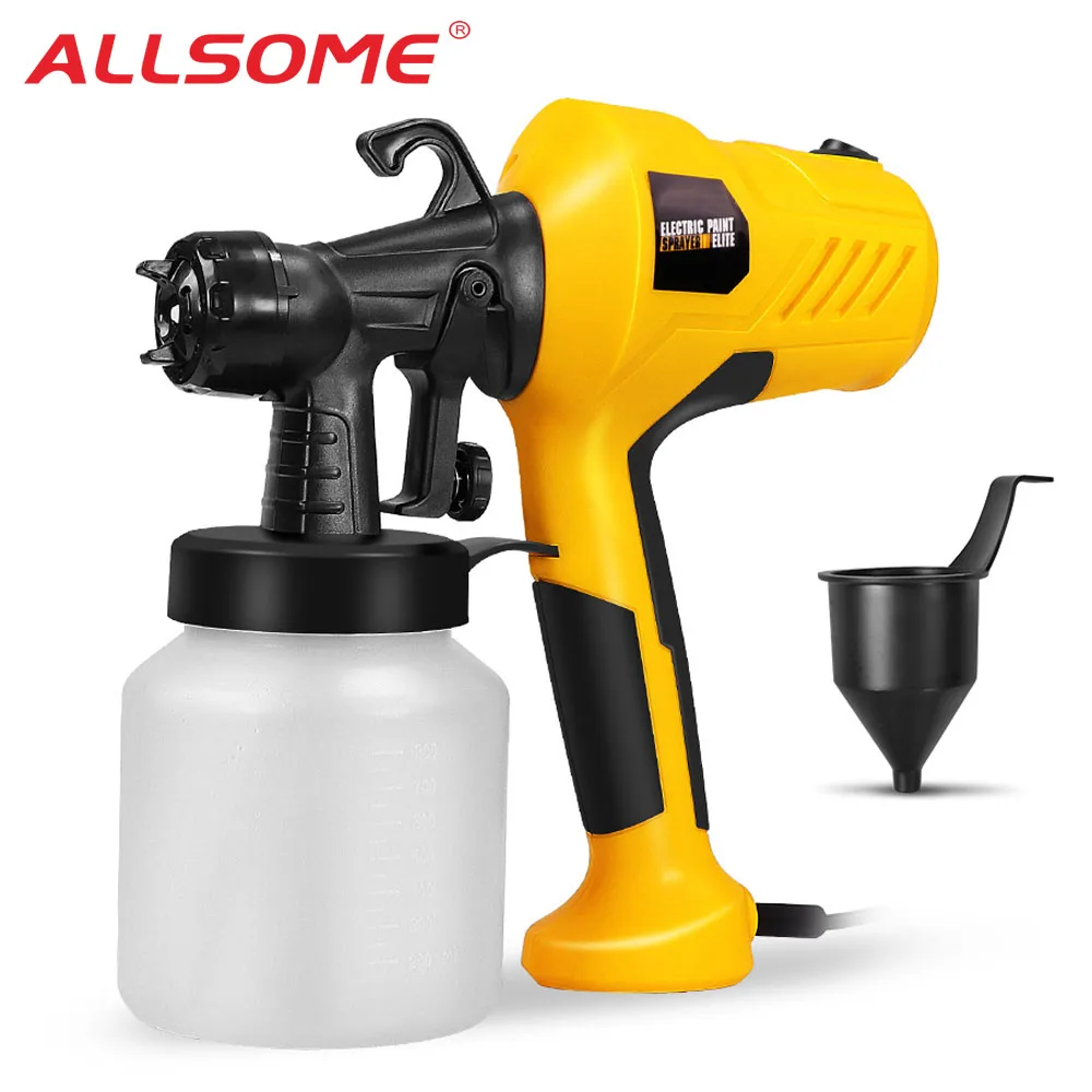 

ALLSOME 400W 220V Electric Spray Gun Airless Paint Sprayer Painting Compressor with Adjustable Flow Control HT2805