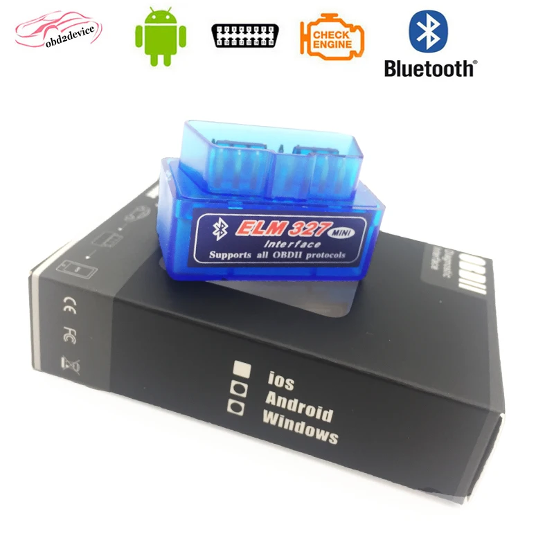 Автомобильный диагностический сканер ELM327 Bluetooth V2.1 ELM 327 OBDII считыватель кодов OBD2