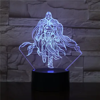 

3D-1984 Hero Man Children Living Room 7/16 Color Changing Hero Lamp Touch Sensor Nightlights decorative 3D Lamp Gift