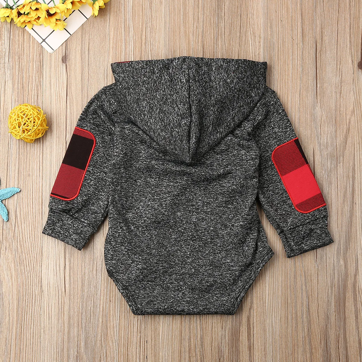 Pudcoco/Осенняя Одежда для новорожденных мальчиков и девочек; хлопковый комбинезон с капюшоном и длинными рукавами; комбинезон; комплект одежды из одного предмета