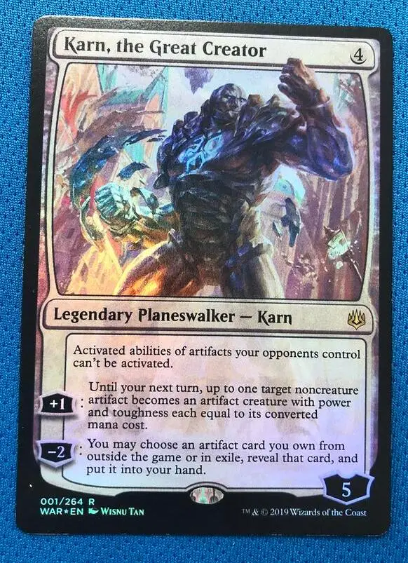 Karn, the great creator WotS foil magician ProxyKing 8,0 VIP прокси-карты для сбора каждой карты mg