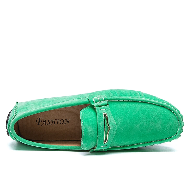 Agsan Loafers Men Green Leather Penny 