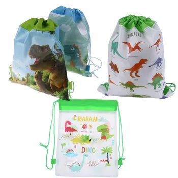 

Birthday Party Boys Favors Cartoon Cute Dinosaur Theme Decorate Non-woven Fabric Baby Shower Drawstring Gifts Bags