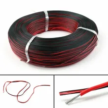 

20m 2 Pin 18 20 22 24 26AWG Red black dual core wireCable Extension Wire Cord 3528 5050 5630 LED.