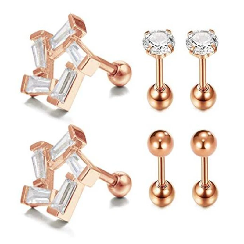 Tragus серьги для ушного хряща шпильки для пирсинга 16 г стальная губная серьга для губ Helix Lobe ухо штанга Конч пирсинг ювелирные изделия