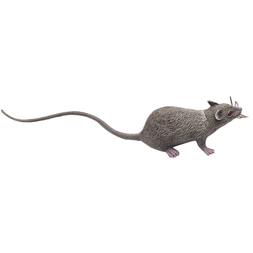 Моделирование длинный хвост мышь крыса шутка игрушка фото реквизит декор подарок для детей Новинка - Цвет: Серый