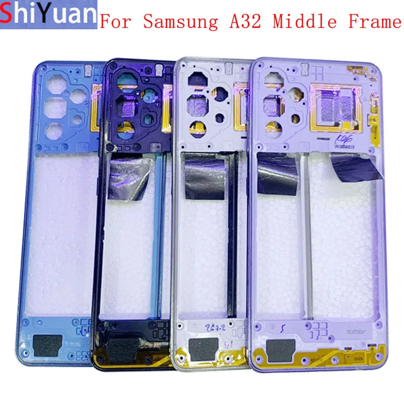 

Phone Housing Middle Frame For Samsung A32 4G A325 A32 5G A326 Center Chassis Cover with Buttons Repair Parts