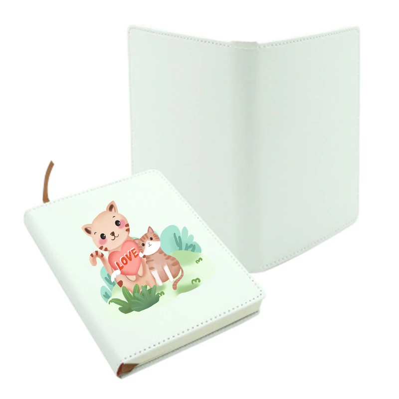 10pcs/Lot Sublimation Notebook Cover Blank PU Leather Hardcover Heat