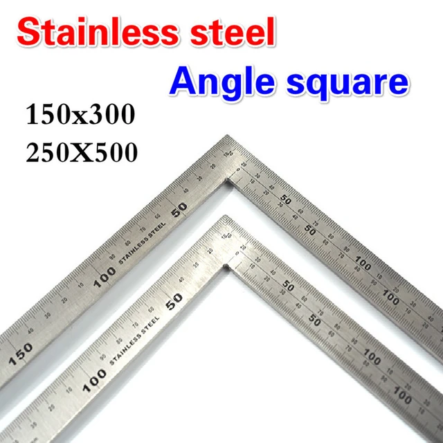 150x300mm 90 Degree Stainless Steel Right Angle Ruler for Woodworking  Office
