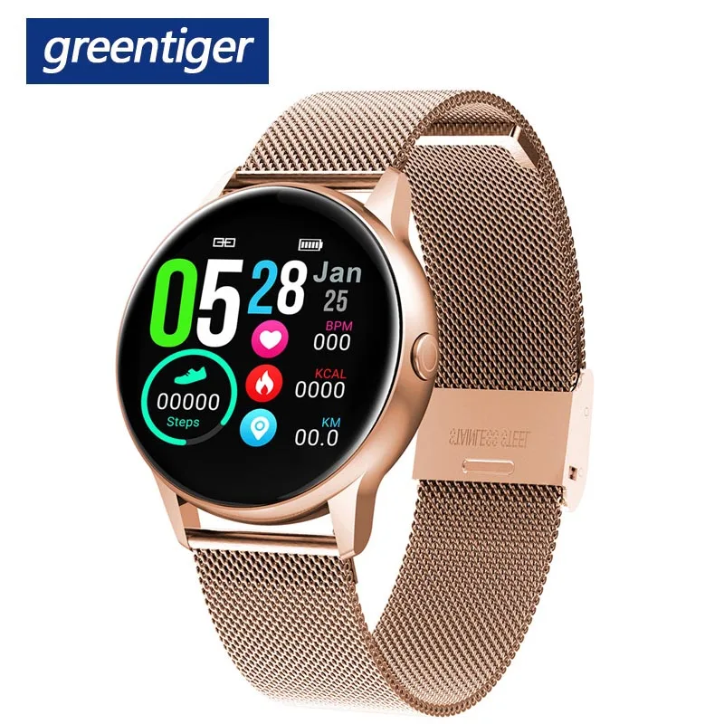 

Greentiger DT88 Smartwatch Men Blood Pressure oxygen Heart Rate Monitor air pressure IP68 Waterproof Fitness Tracker stopwatch