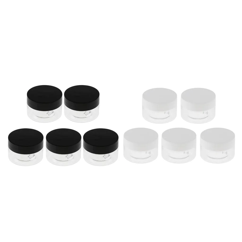 5 Pieces Cosmetic Empty Jars Pot Cream Lip Balm Bottle Box Container Case