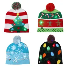 Рождественский головной убор для взрослых и детей, цветной светодиодный головной убор для Хэллоуина