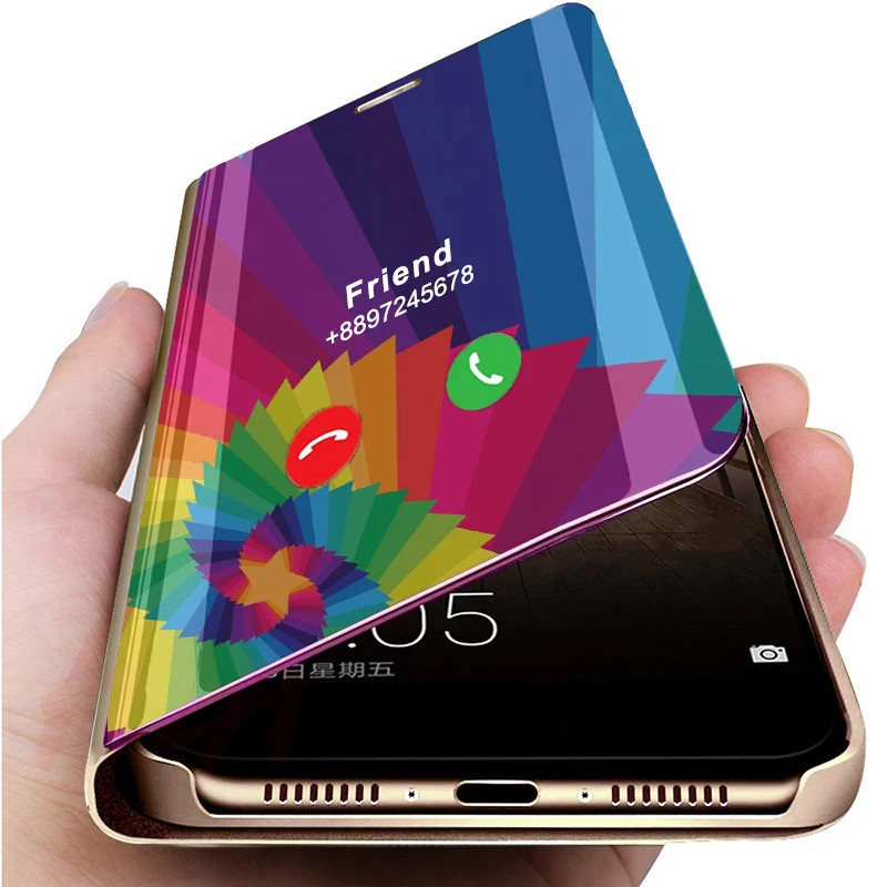 Зеркальный флип-чехол для телефона Samsung Galaxy Note 10 Pro lite 9 8 A81 A3 A5 A7 A8 Plus A20 A40 A90 A91 A01 M20 M21