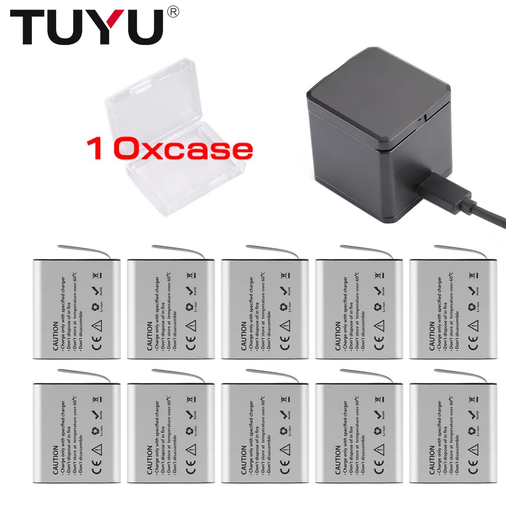10 шт. аккумулятор 1350 мАч для H9 H9rPlus H6s H5sPlus V50Pro SJCAM SJ4000 SJ5000wifi sj6000 F68 c30 gitup 2 Спортивная