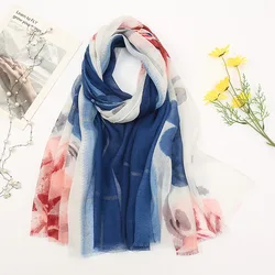 6 Colors lady Autumn Gold Line Floral Floral Viscose Shawl Scarf High Quality Lurex Wrap Pashmina Snood Bufandas Muslim Hijab
