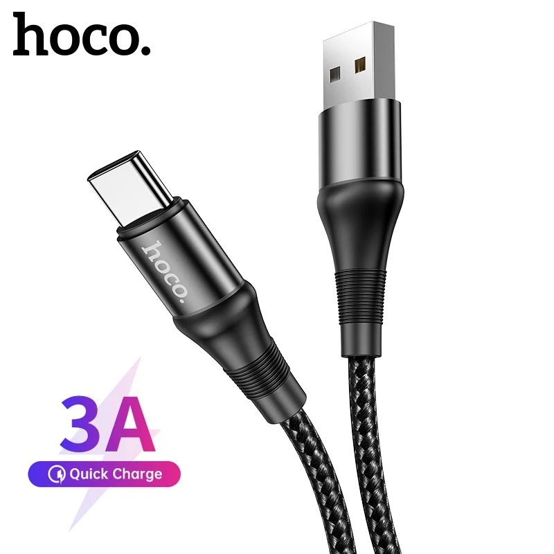 

Hoco USB Type C Cable For Huawei Mate 40 P30 P20 Pro Lite Xiaomi Fast Charging Wire Cord USB-C Charger Mobile Phone USBC Type-C