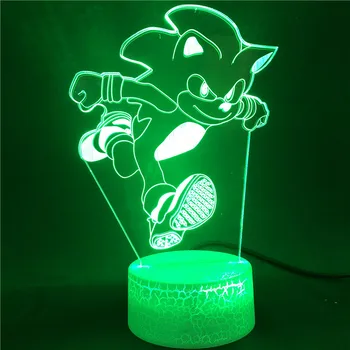 

Smart Phone Control Sonic The Hedgehog Colorful with Remote Touch Sensor Nightlight LED Night Light Bright Base for Decorative