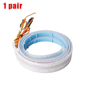 

1 Pair Red + White LED 12V 8W Car Door Anti-collision Warning Lights Atmosphere Lamp Decoration Wiring Switch Control