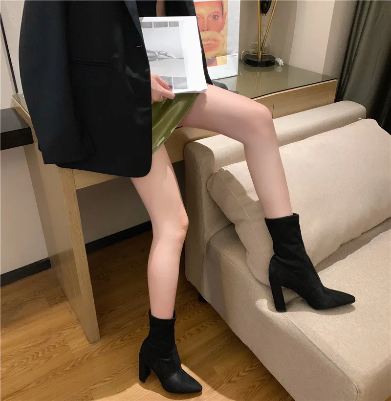 

Women's Rubber Boots Big Size Shoes Woman Chunky Heel Lace Up Boots-women Booties Ladies Luxury Designer Low Heels booties