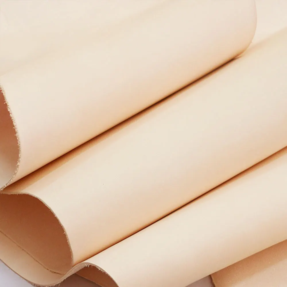 Leather Material Vegetable Tanned Cowhide 3 Thickness Available France Imported Pre Cut Piece