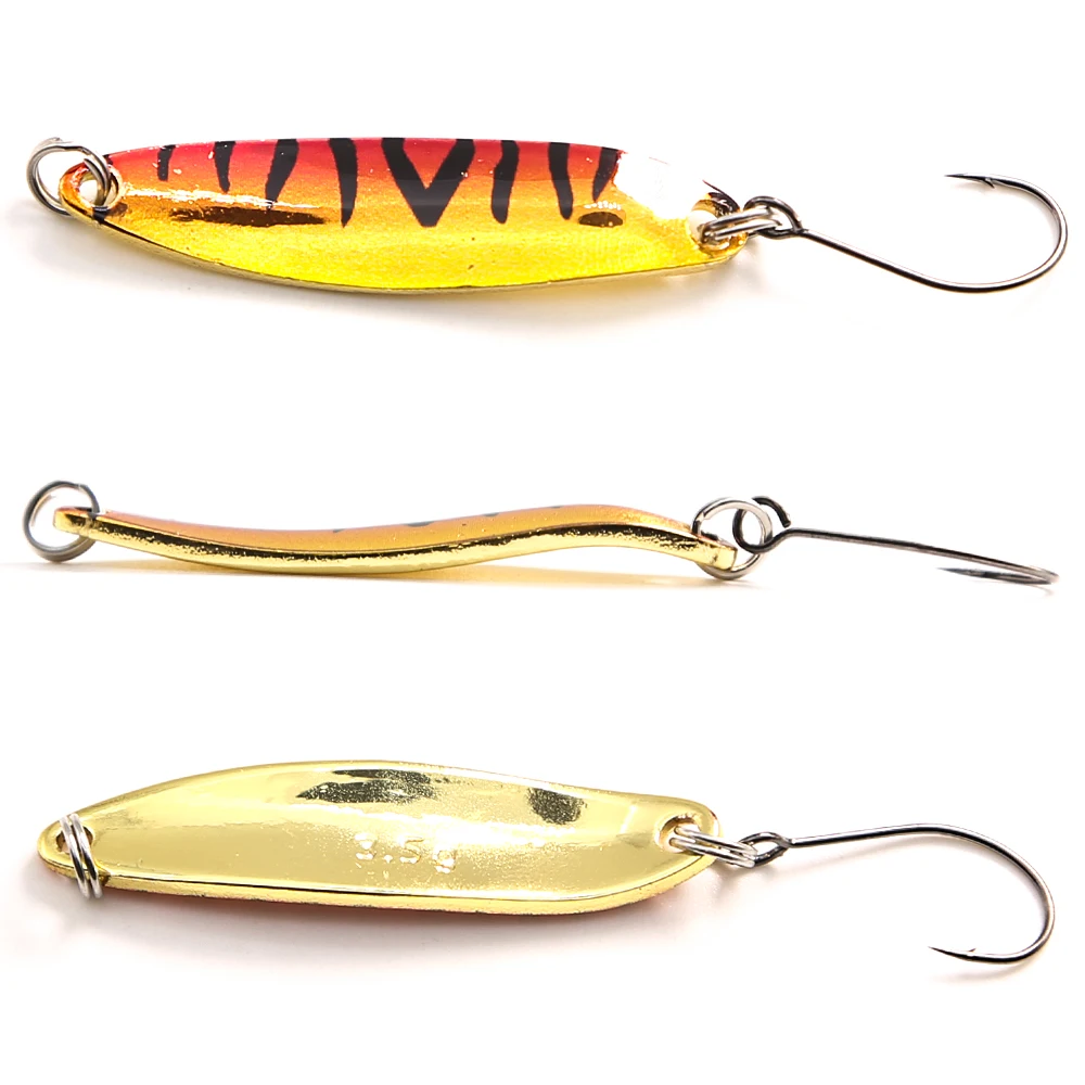 B&U Metal Spoon Spinner trout Fishing Lure Owner Hook Hard Bait Sequins  Noise Paillettesmall hard sequins spinner