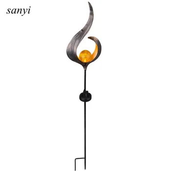 

1-4PCS Solar Flame Lamp Flickering Waterproof LED Garden Decoration Landscape Light Lawn Lamps Path Lighting Torch Light