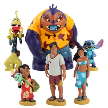 

6pcs/set Cartoon Lilo＆ Stitch PVC Action Figure Toys Collectible Model Dolls Children Gifts