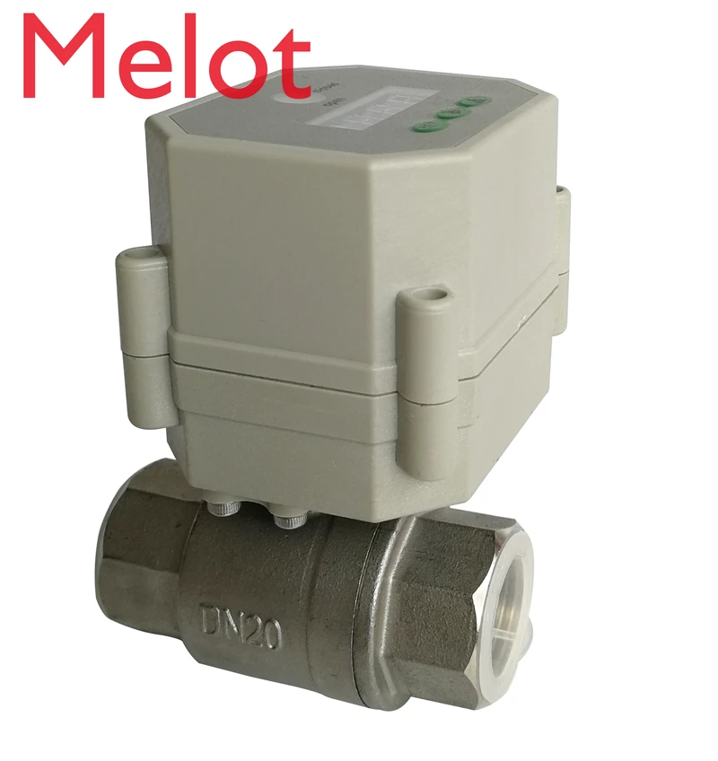 

3/4'' Time Control Electric Valve AC/DC9-24V, SS304 Motorized Valve with timer set function used for drain water