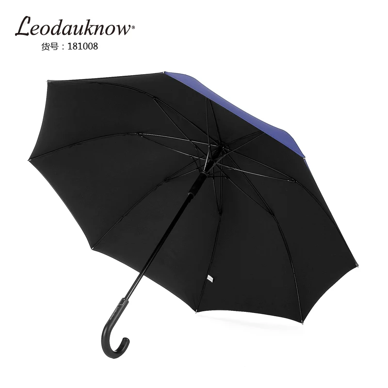 Leodauknow, прямой, с длинной ручкой, с высокой плотностью, двойной тканевый зонтик, модная, простая, ветрозащитная, мужская, женская, зонт
