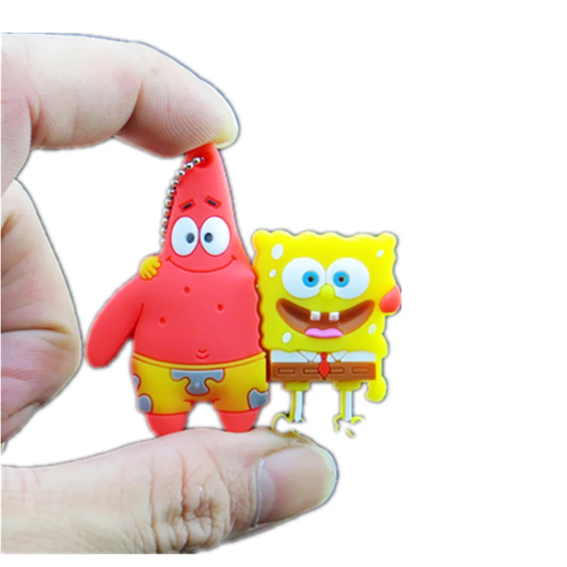Pendrive Популярные мультяшная Губка Боб Usb флэш накопитель 256G Flash Memory Stick ГБ 4 8 16 карта
