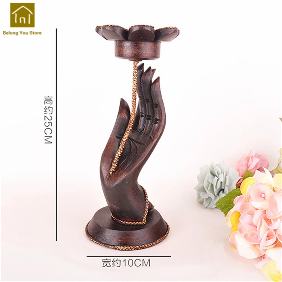 Подсвечник Tealight Hand современное винтажное украшение для свечи 50XX073 | Дом и сад