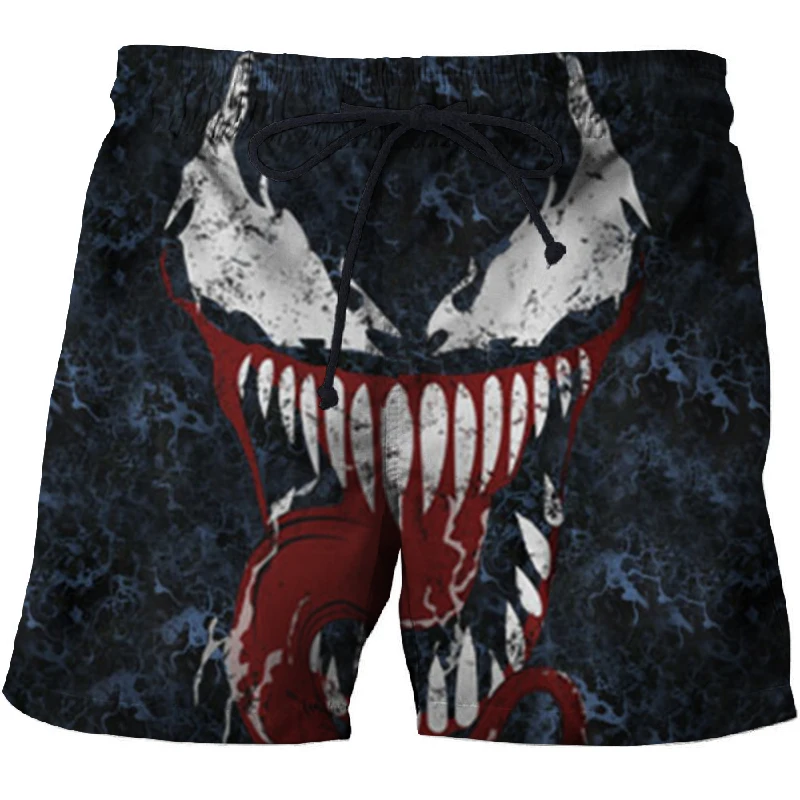 

2019 men shorts 3d Printed Venom Shorts for Men Women Summer Beach Shorts Cool Short Trousers Comfortable Streetwear Unisex