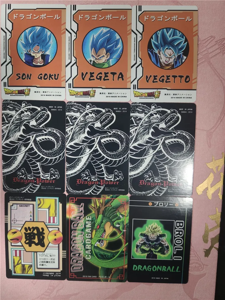 9 шт./компл. супер Dragon Ball Z бронзового цвета героев карточной ультра инстинкт персонажи Гоку, Веджета, игровая коллекция карт